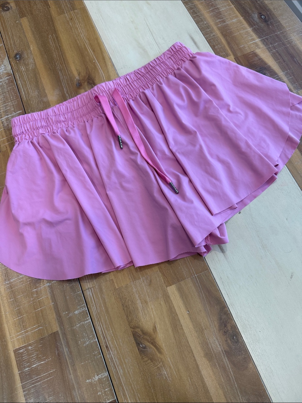 Women's Pink Athletic Skort with Drawstring Waist
